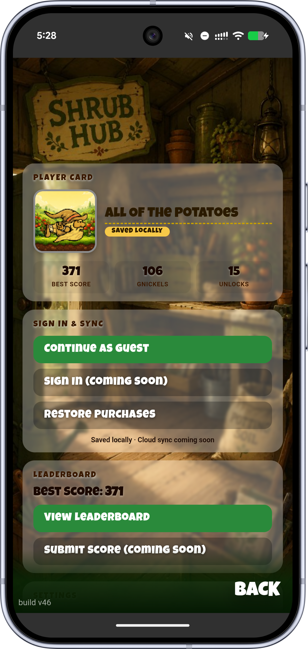 Shrub Hub player profile