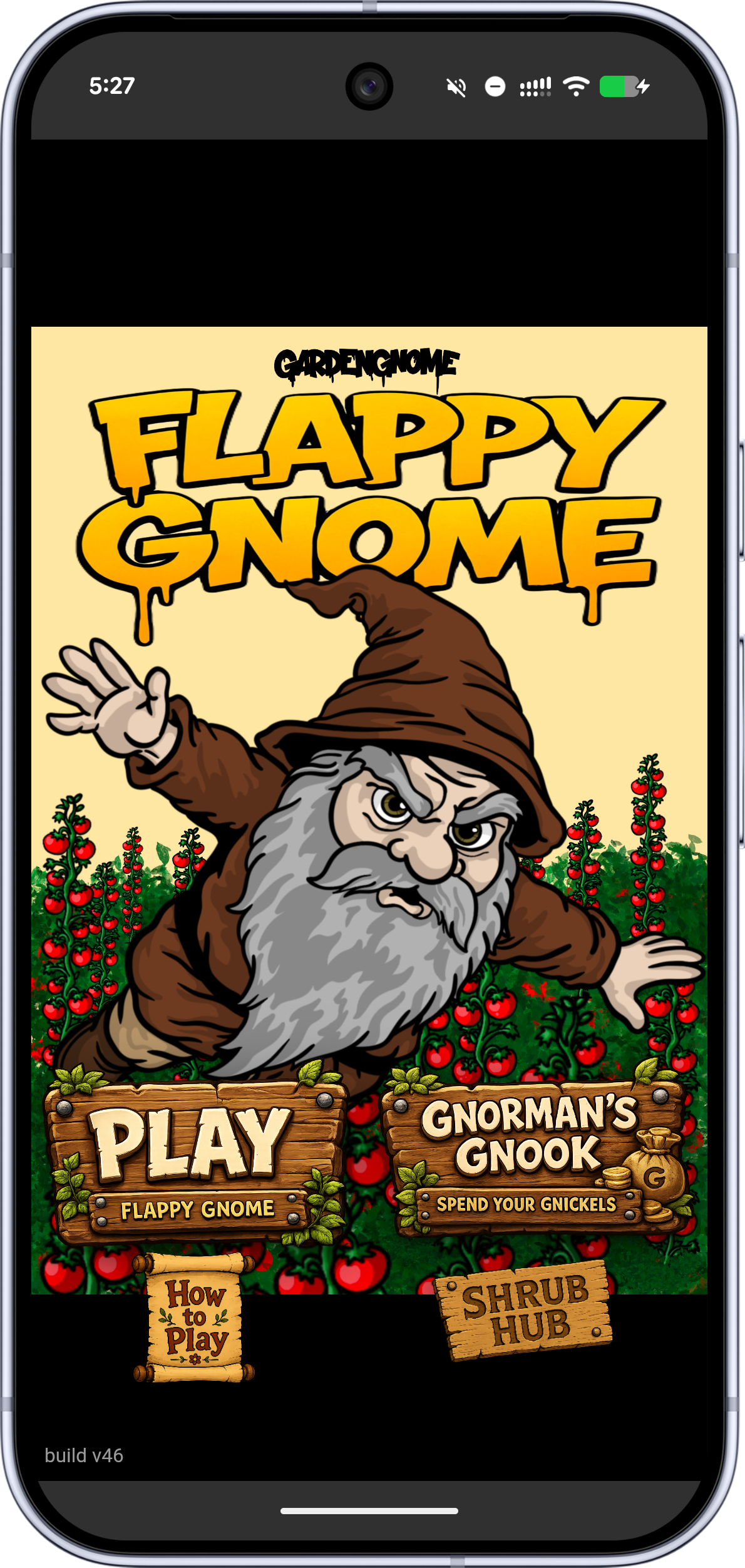 Flappy Gnome splash screen